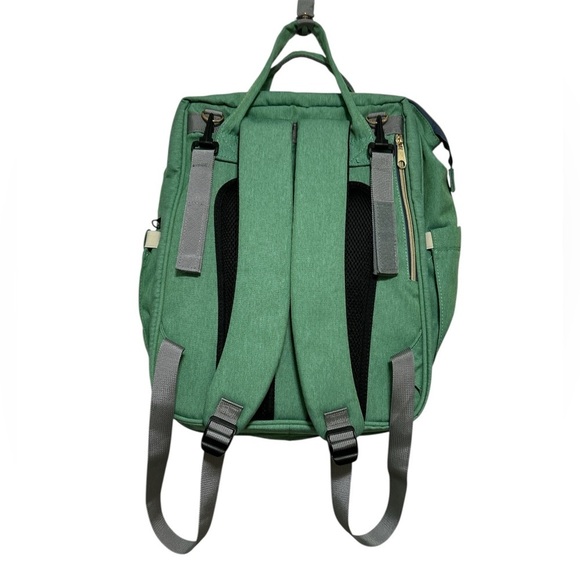 LEQUEEN Baby Diaper Bag Waterproof  Backpack Portable Crib Changing Station EUC. - Picture 3 of 15